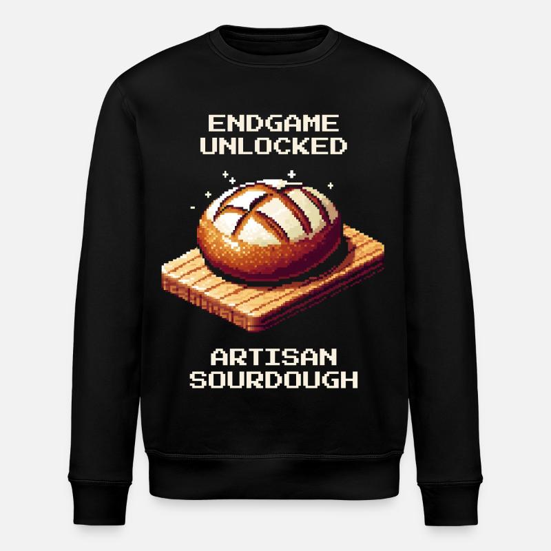 Endgame unlocked | Sourdough crafting - Stanley/Stella ROLLER Unisex Organic Sweatshirt - black