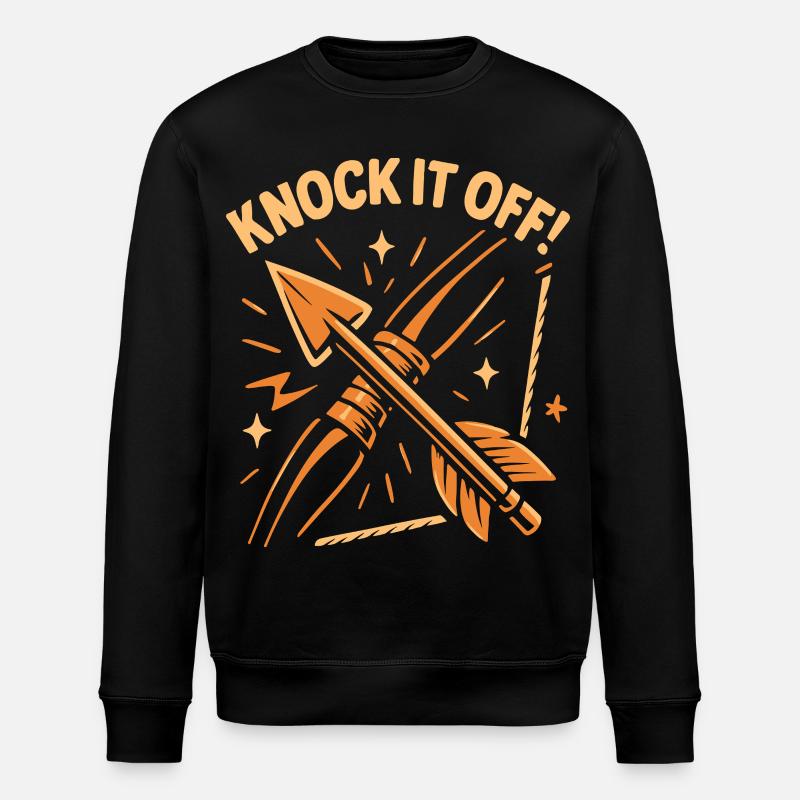 Archery Bow Archer Knock It Off - Stanley/Stella ROLLER Unisex Organic Sweatshirt - black