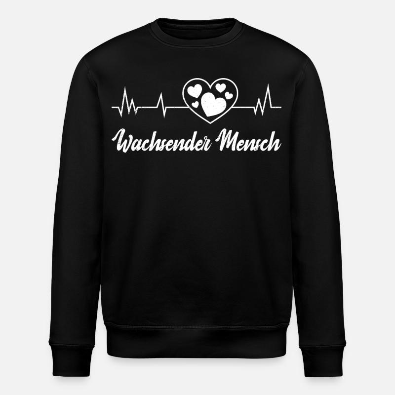 Werdende Mutter WACHSENDER MENSCH Lustig - Stanley/Stella Unisex Bio-Sweatshirt ROLLER - Schwarz