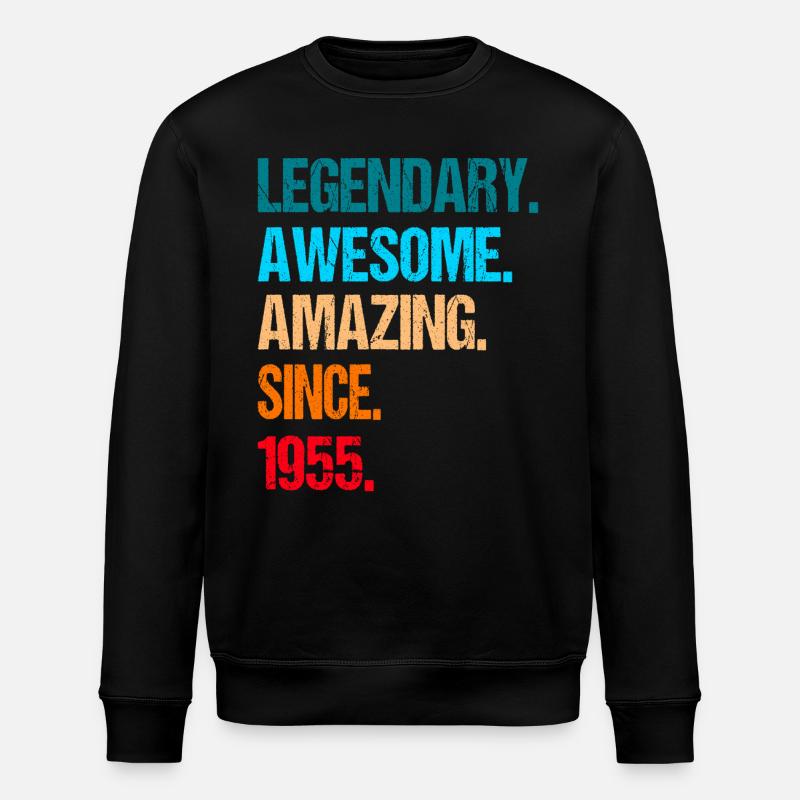 70e anniversaire 1955 - Sweat bio ROLLER Stanley/Stella Unisexe - noir