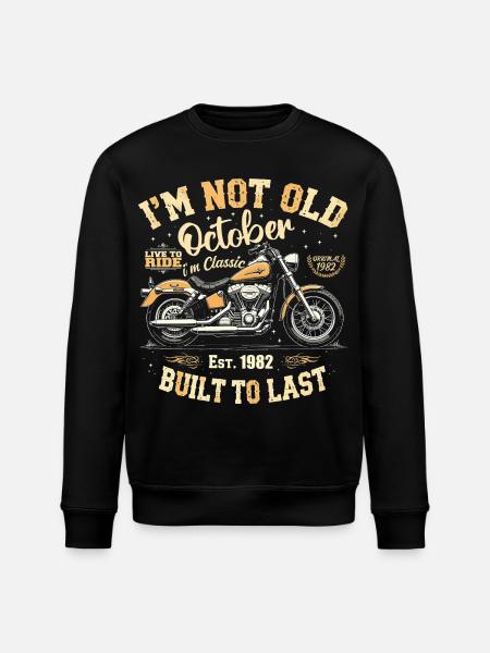 Birthday October 1982 Anniversary October 1982 - Stanley/Stella ROLLER Unisex Organic Sweatshirt - black