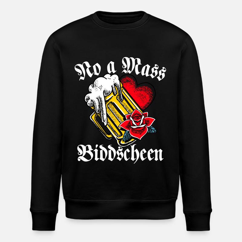 Bavarian Beer Saying October - Stanley/Stella ROLLER Unisex Organic Sweatshirt - black