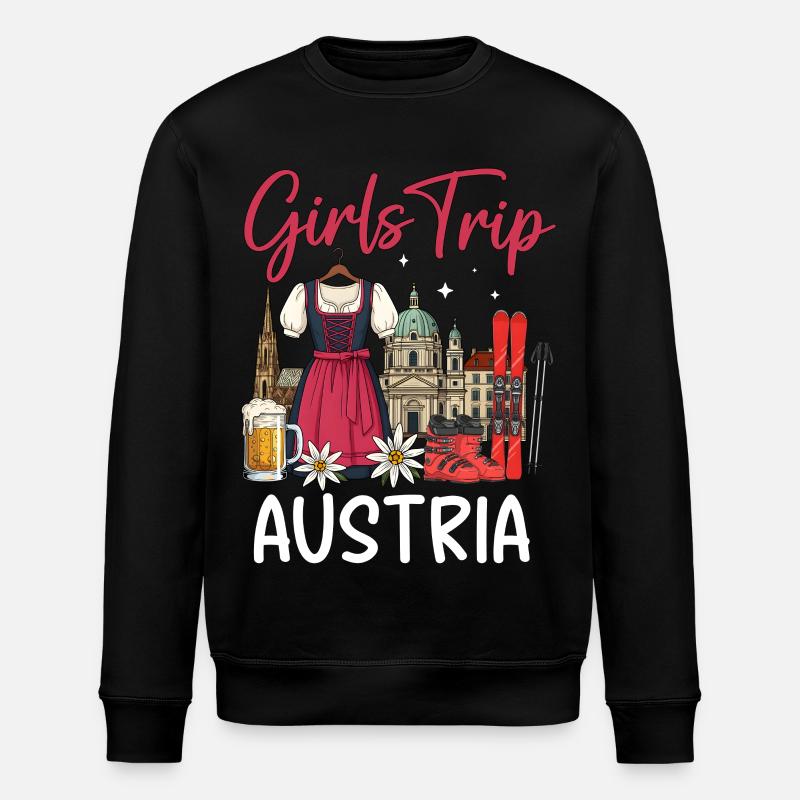 Voyage entre filles en Autriche - Sweat bio ROLLER Stanley/Stella Unisexe - noir