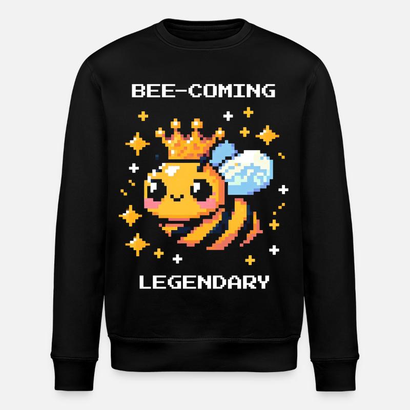Zur Legende summen | Bienen & Imker - Stanley/Stella Unisex Bio-Sweatshirt ROLLER - Schwarz