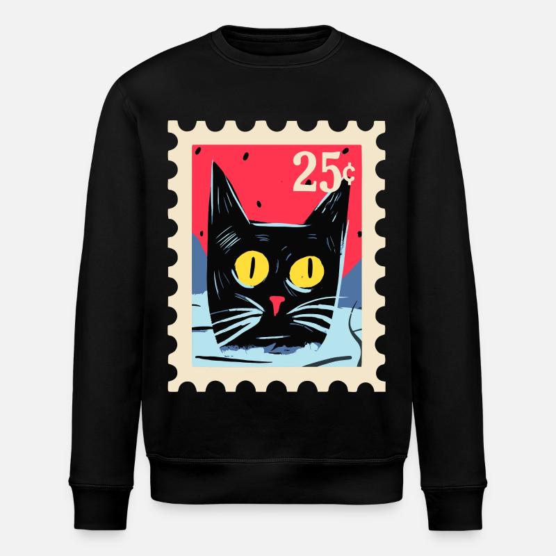 Chat astucieux comme un tampon - Sweat bio ROLLER Stanley/Stella Unisexe - noir