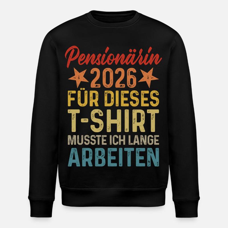 Retraité 2026 - Sweat bio ROLLER Stanley/Stella Unisexe - noir
