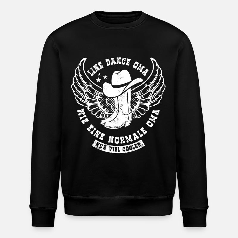 Linedance_Oma_wie_eine_normale_Oma - Stanley/Stella Unisex Bio-Sweatshirt ROLLER - Schwarz