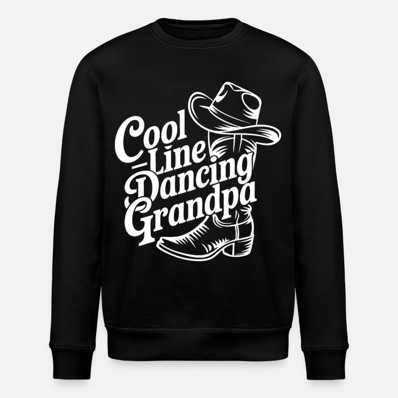 Linedancing Großvater Shirt - Stanley/Stella Unisex Bio-Sweatshirt ROLLER - Schwarz