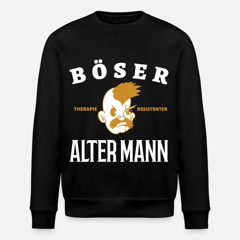 Böser alter Mann - Stanley/Stella Unisex Bio-Sweatshirt ROLLER - Schwarz