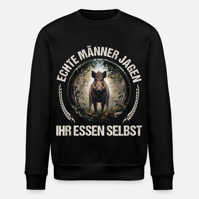 Chasseur qui dit - Sweat bio ROLLER Stanley/Stella Unisexe - noir