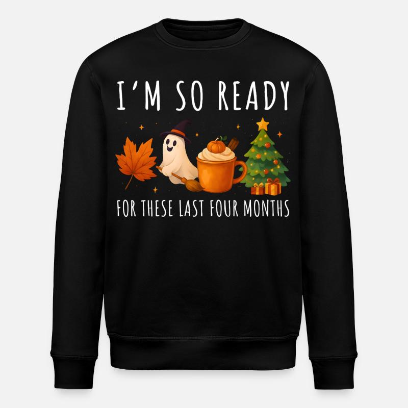 Herbstlicher Halloween- und Weihnachtsgruß - Stanley/Stella Unisex Bio-Sweatshirt ROLLER - Schwarz
