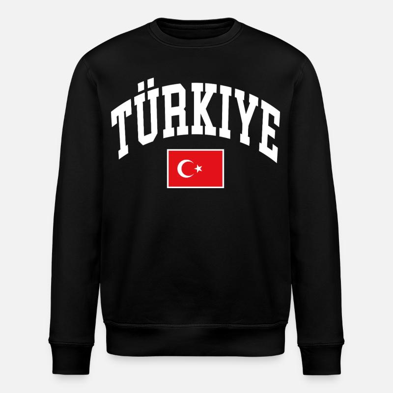 Drapeau de la Turquie - Sweat bio ROLLER Stanley/Stella Unisexe - noir