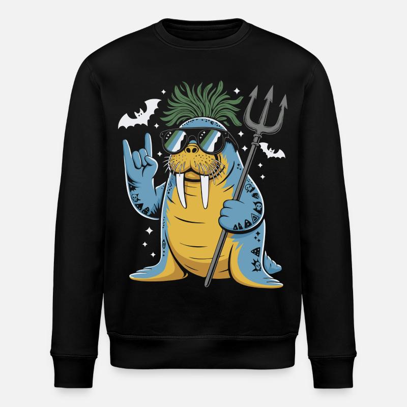Walrus Punk Rocker Halloween - Sweat bio ROLLER Stanley/Stella Unisexe - noir