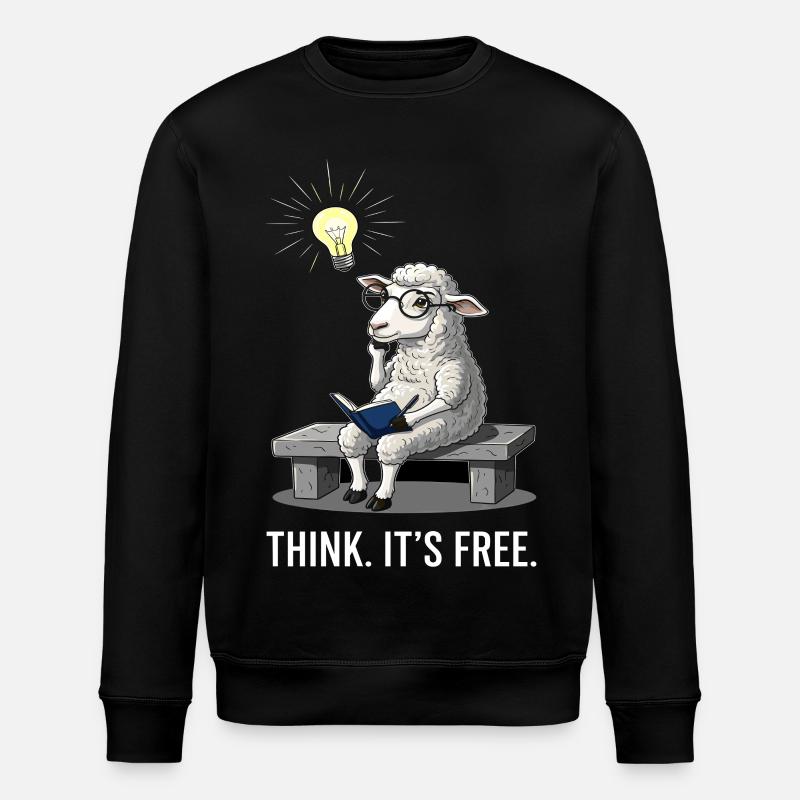 Thinking Sheep - Freedom - Stanley/Stella ROLLER Unisex Organic Sweatshirt - black