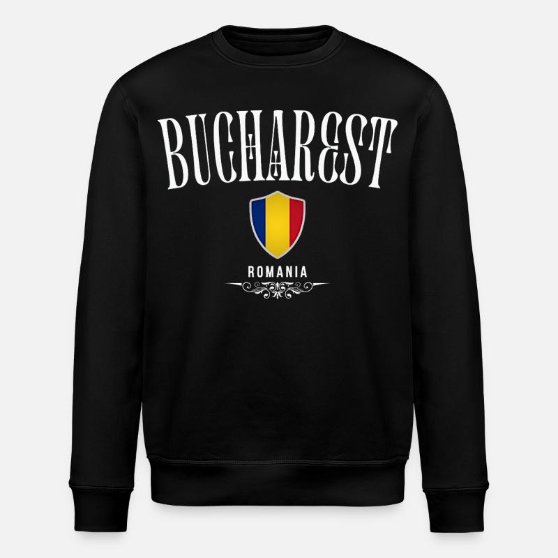 Ich liebe Bukarest, Bukarest Rumänien - Stanley/Stella Unisex Bio-Sweatshirt ROLLER - Schwarz