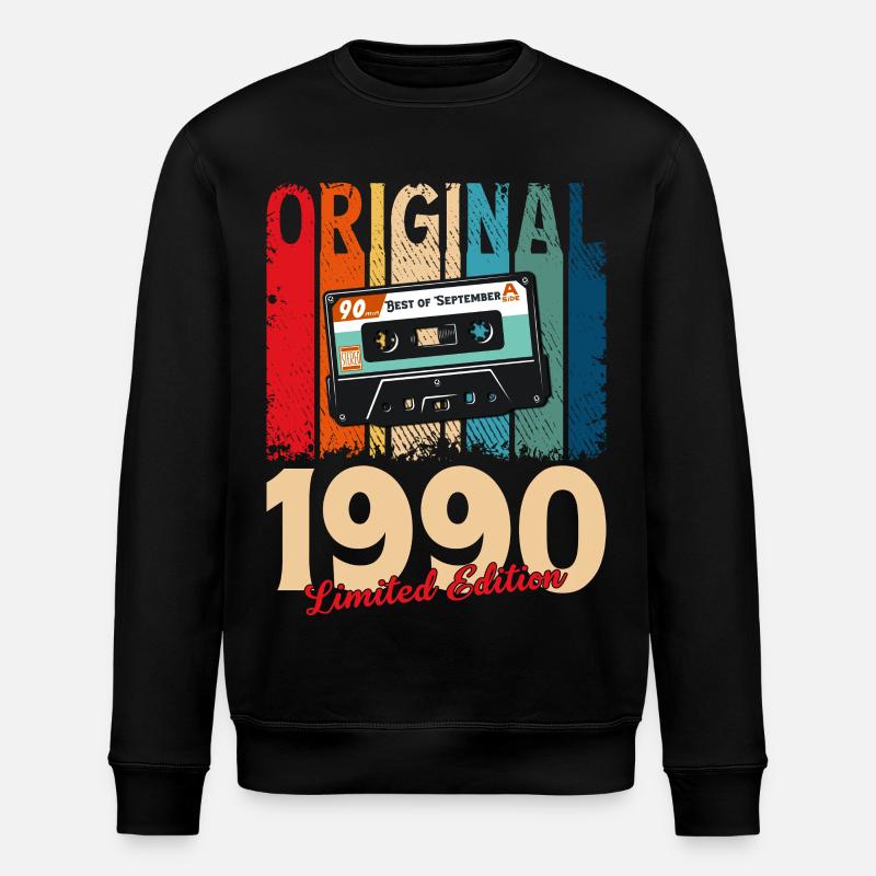 Cassette 35e anniversaire septembre 1990 - Sweat bio ROLLER Stanley/Stella Unisexe - noir