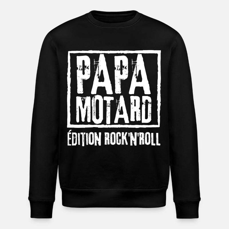 BIKER DAD Rock Edition - Stanley/Stella Unisex Bio-Sweatshirt ROLLER - Schwarz
