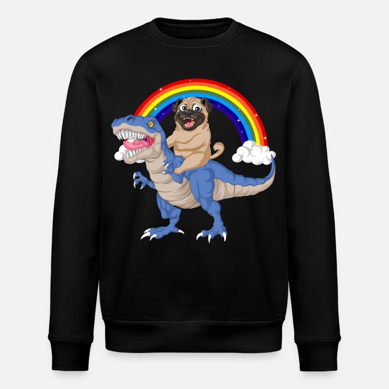 Dummer Mops - Stanley/Stella Unisex Bio-Sweatshirt ROLLER - Schwarz