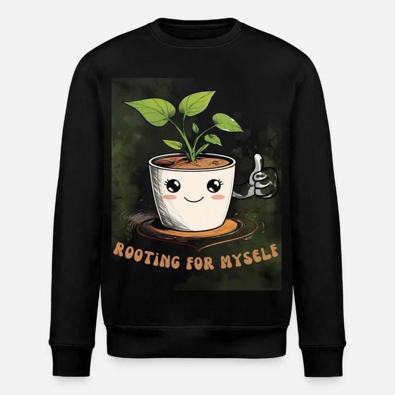 Mignon pot de fleurs avec breloque - Sweat bio ROLLER Stanley/Stella Unisexe - noir