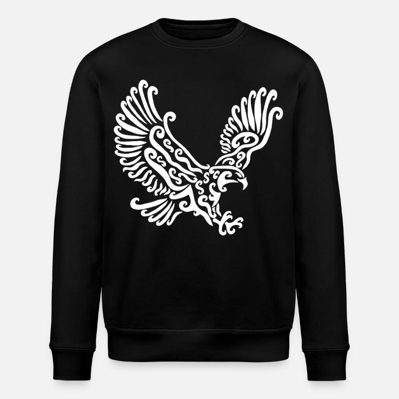 White Eagle - Stanley/Stella ROLLER Unisex Organic Sweatshirt - black
