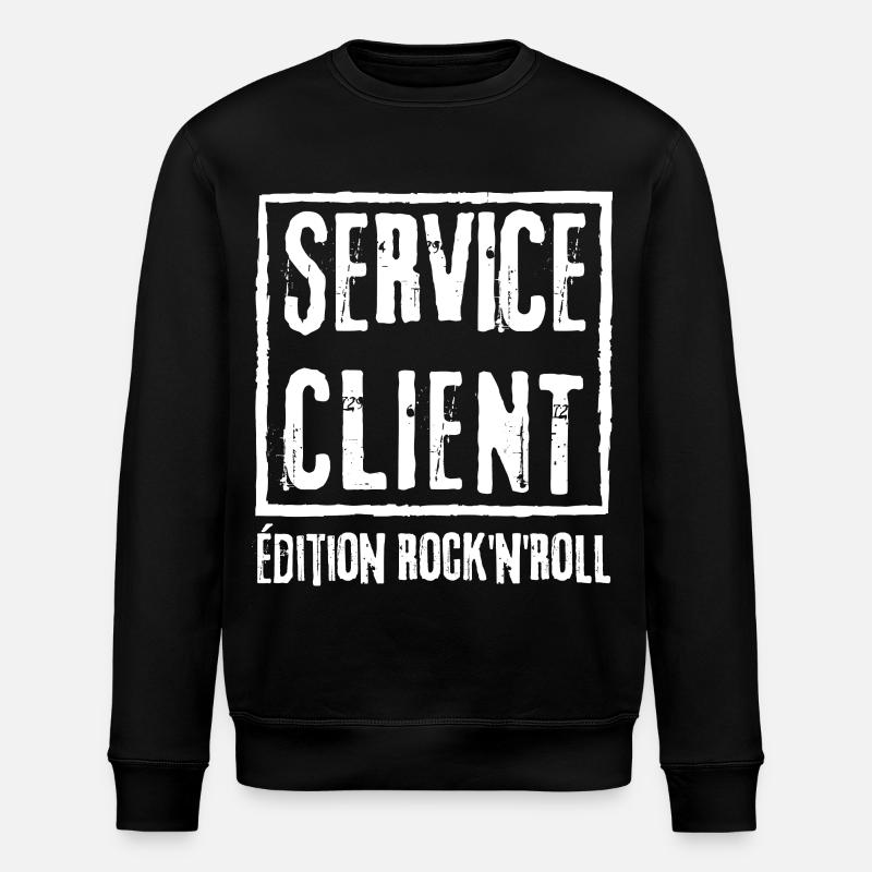 KUNDENSERVICE Rock N Roll Edition - Stanley/Stella Unisex Bio-Sweatshirt ROLLER - Schwarz