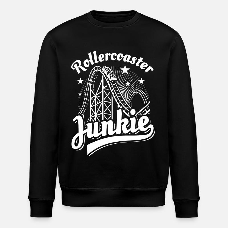 Rollercoaster Junkie - Roller Coaster - Boucle - Sweat bio ROLLER Stanley/Stella Unisexe - noir