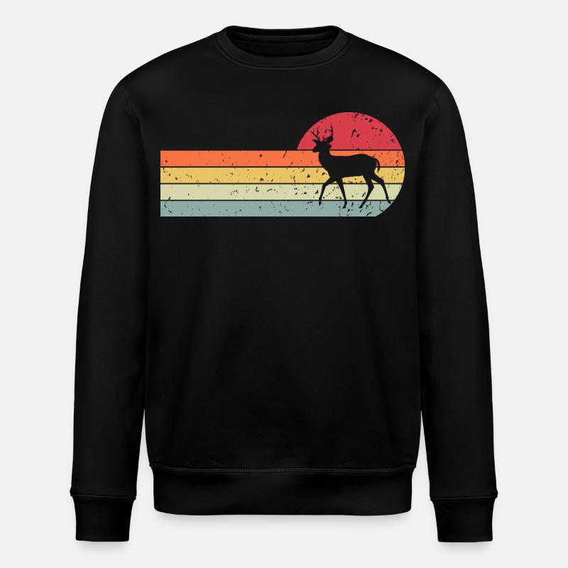 chevreuil - Sweat bio ROLLER Stanley/Stella Unisexe - noir