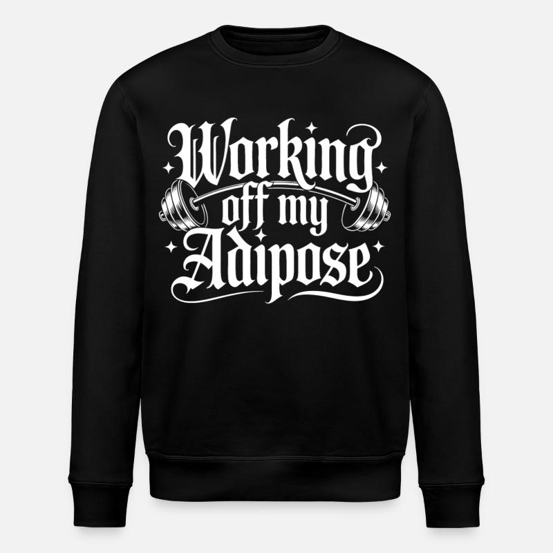 Workout Design mit Hantel - Stanley/Stella Unisex Bio-Sweatshirt ROLLER - Schwarz