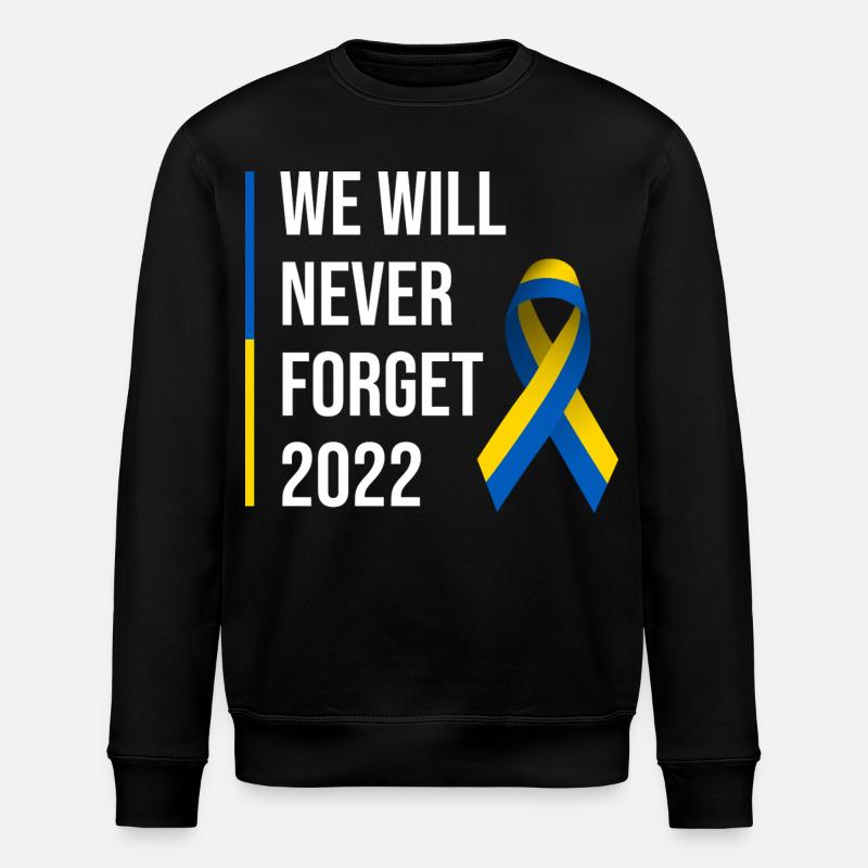 Ukraine Krieg Frieden Schleife - Stanley/Stella Unisex Bio-Sweatshirt ROLLER - Schwarz