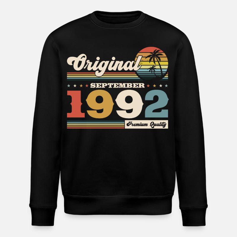 33e anniversaire Original septembre 1992 - Sweat bio ROLLER Stanley/Stella Unisexe - noir