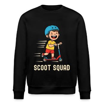 Scoot Squad – Scooter Fun for Kids - Stanley/Stella ROLLER Unisex Organic Sweatshirt - black - Front - Nik (191cm)