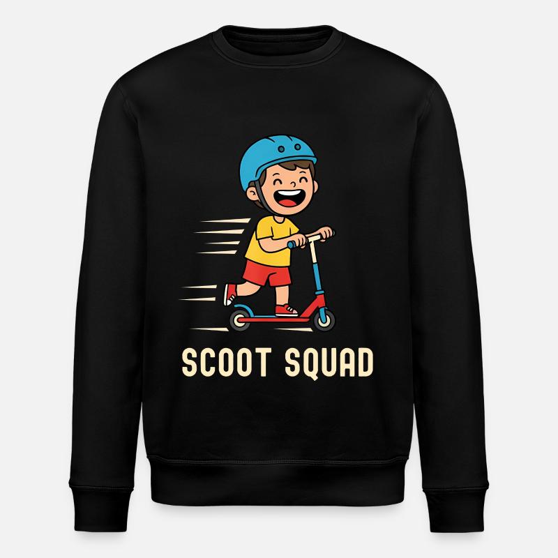 Scoot Squad – Roller Spaß für Kids - Stanley/Stella Unisex Bio-Sweatshirt ROLLER - Schwarz