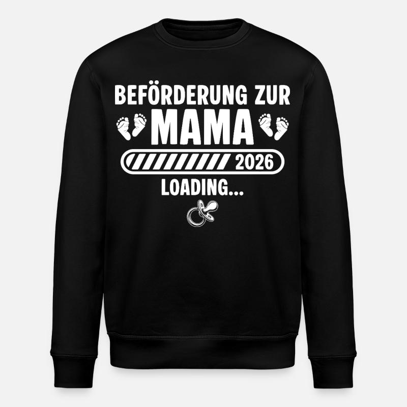Annonce de grossesse de maman 2026 - Sweat bio ROLLER Stanley/Stella Unisexe - noir