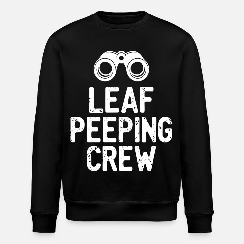 Leaf Peeping Crew Spruch Zitat - Stanley/Stella Unisex Bio-Sweatshirt ROLLER - Schwarz