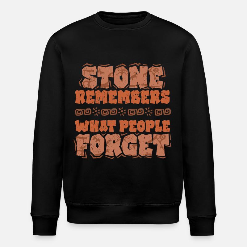 Petroglyphe Petroglyphen Piktogramme - Stanley/Stella Unisex Bio-Sweatshirt ROLLER - Schwarz