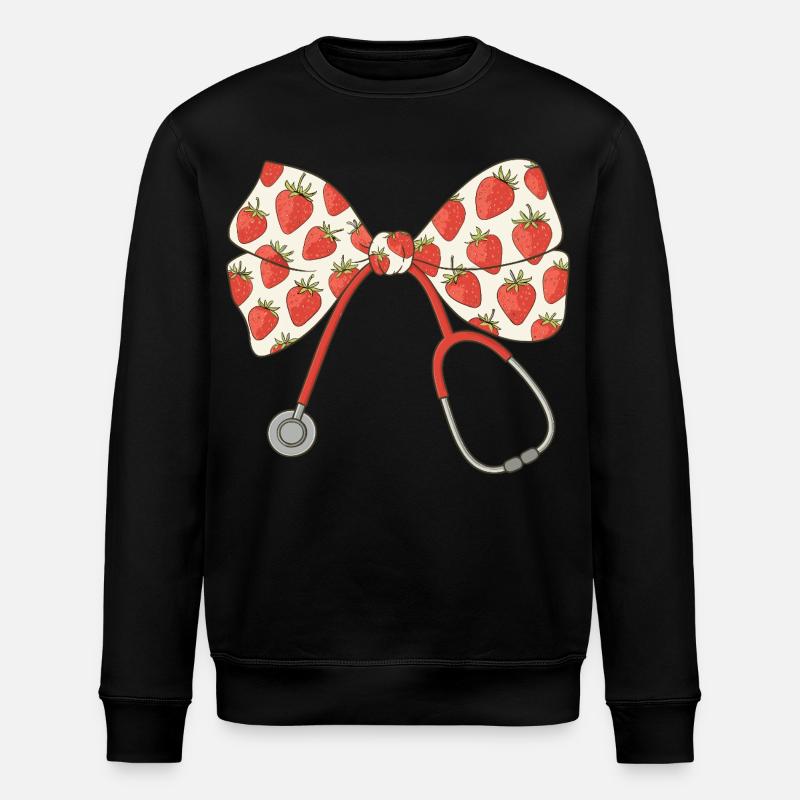 Nurse, Stethoscope, Loop - Stanley/Stella ROLLER Unisex Organic Sweatshirt - black