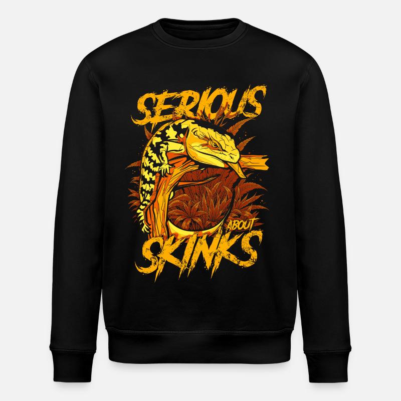 Ernsthaft über Blauzungenskinke Reptilienhalter - Stanley/Stella Unisex Bio-Sweatshirt ROLLER - Schwarz