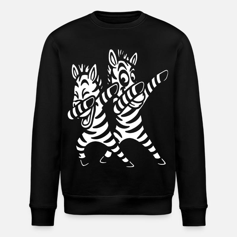 Dabbing Zèbres Dansant - Sweat bio ROLLER Stanley/Stella Unisexe - noir