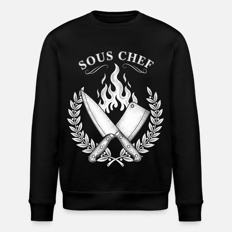 Sous-chef Flammes Conception de cuisson - Sweat bio ROLLER Stanley/Stella Unisexe - noir
