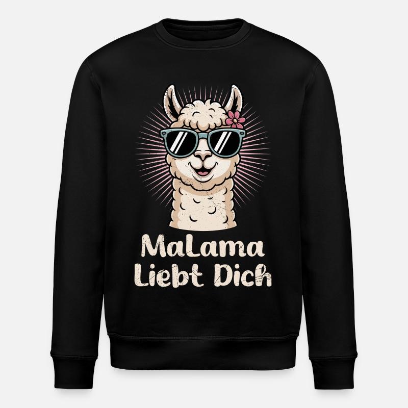 Bientôt maman MALAMA T'AIME Drôle - Sweat bio ROLLER Stanley/Stella Unisexe - noir