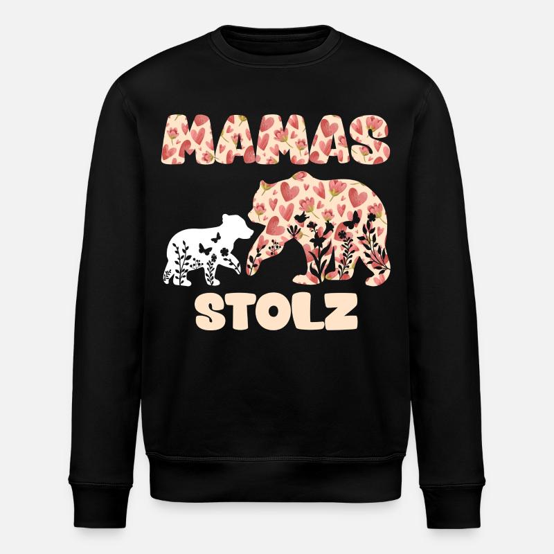 Werdende Mutter MAMAS STOLZ Lustiges - Stanley/Stella Unisex Bio-Sweatshirt ROLLER - Schwarz