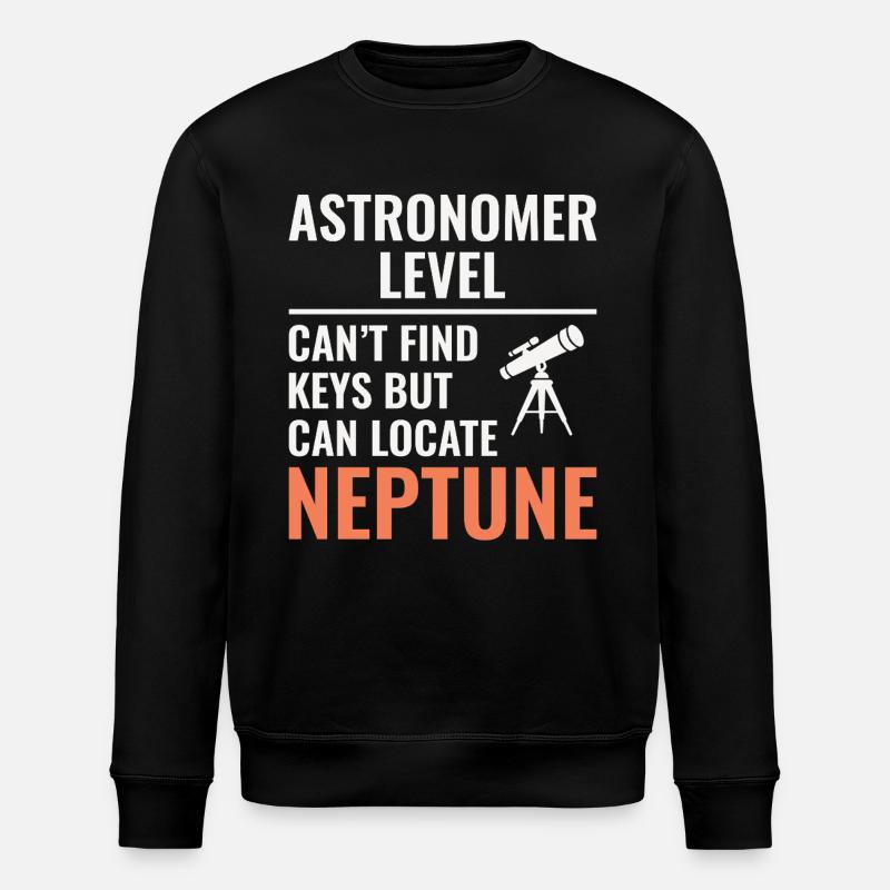 Astronomie-Planeten-Liebhaber-Design - Stanley/Stella Unisex Bio-Sweatshirt ROLLER - Schwarz
