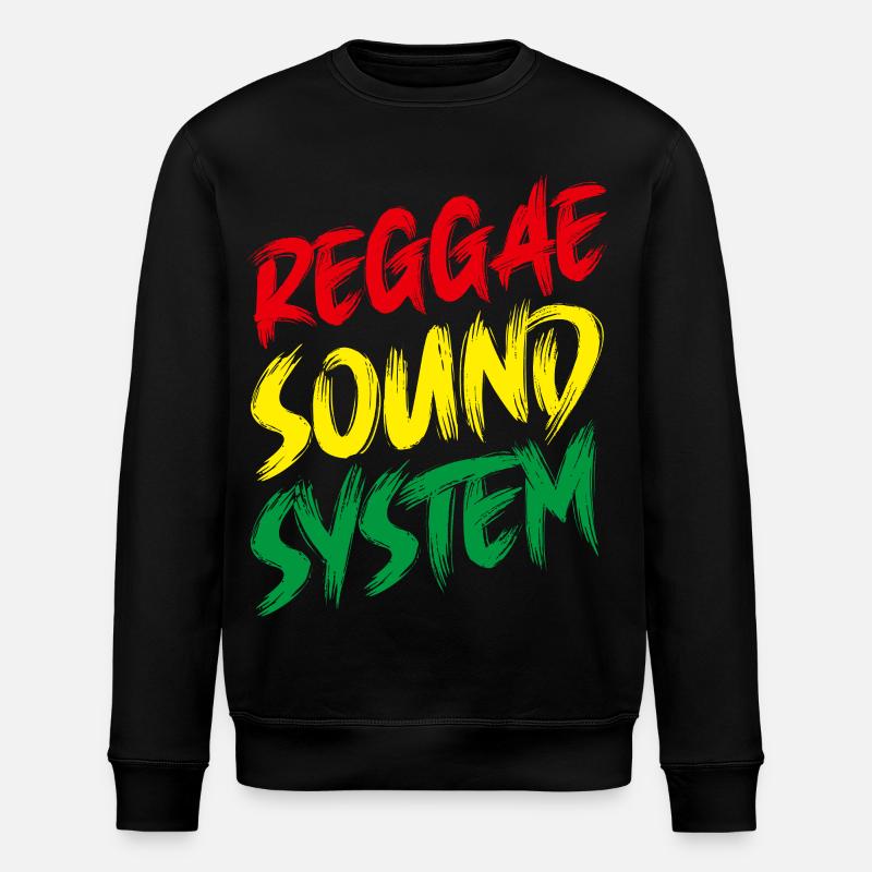 Reggae Sound System - Rasta - Jamaica - Stanley/Stella ROLLER Unisex Organic Sweatshirt - black