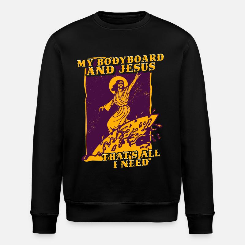 Bodyboarding Bodyboarder - Stanley/Stella Unisex Bio-Sweatshirt ROLLER - Schwarz