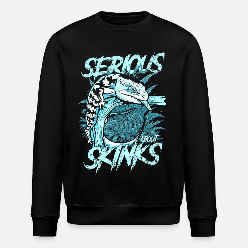 Ernsthaft über Blauzungenskinke Reptilienhalter - Stanley/Stella Unisex Bio-Sweatshirt ROLLER - Schwarz