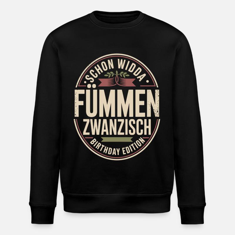 Already Widda Fümmen Zwanzisch 50th birthday - Stanley/Stella ROLLER Unisex Organic Sweatshirt - black