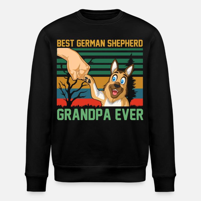Deutscher Schäferhund Opa - Stanley/Stella Unisex Bio-Sweatshirt ROLLER - Schwarz