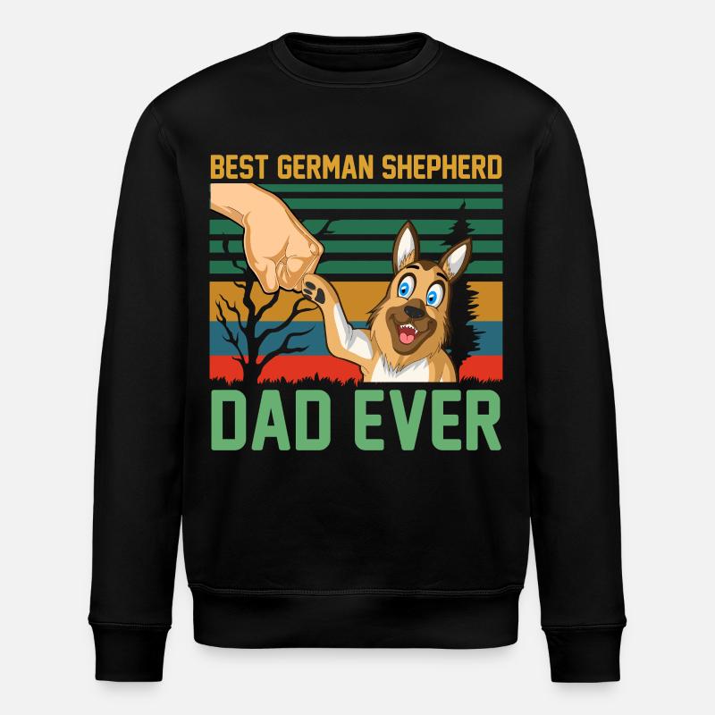 Bester Deutscher Schäferhund Papa - Stanley/Stella Unisex Bio-Sweatshirt ROLLER - Schwarz