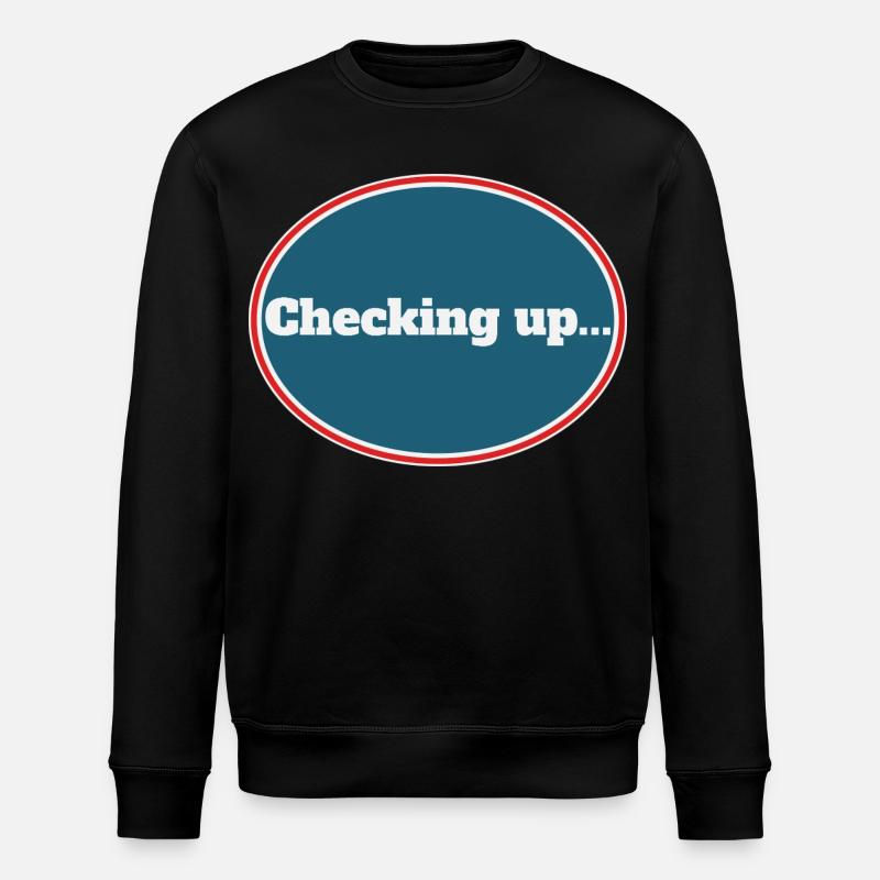 Checking up – Cool minimal design - Stanley/Stella ROLLER Unisex Organic Sweatshirt - black