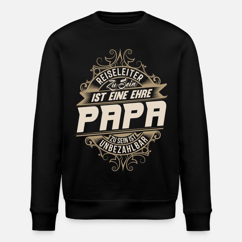 Reiseleiter Papa - Stanley/Stella Unisex Bio-Sweatshirt ROLLER - Schwarz